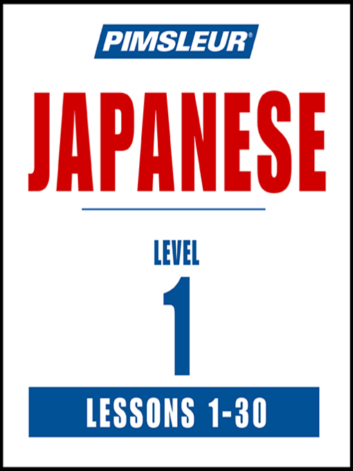 Cover image for Pimsleur Japanese Level 1